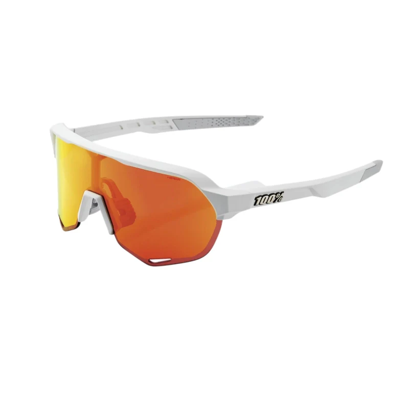 100% Anteojos S2 - Soft Tact Off White - Hiper Red Multilayer Mirror Lens