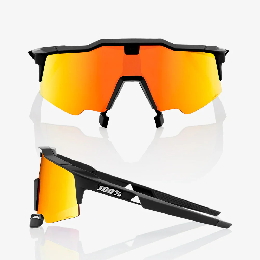 Anteojos 100% Speedcraft Air Soft Tact Black - Hiper Red Mulltilayer Mirror - Image 2