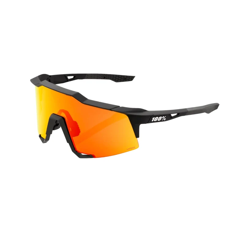 100% Anteojos Speedcraft - Soft Tact Black - Hiper Red Multilayer Mirror Lens