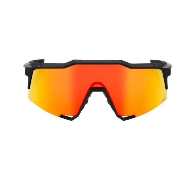 100% Anteojos Speedcraft - Soft Tact Black - Hiper Red Multilayer Mirror Lens - Image 2