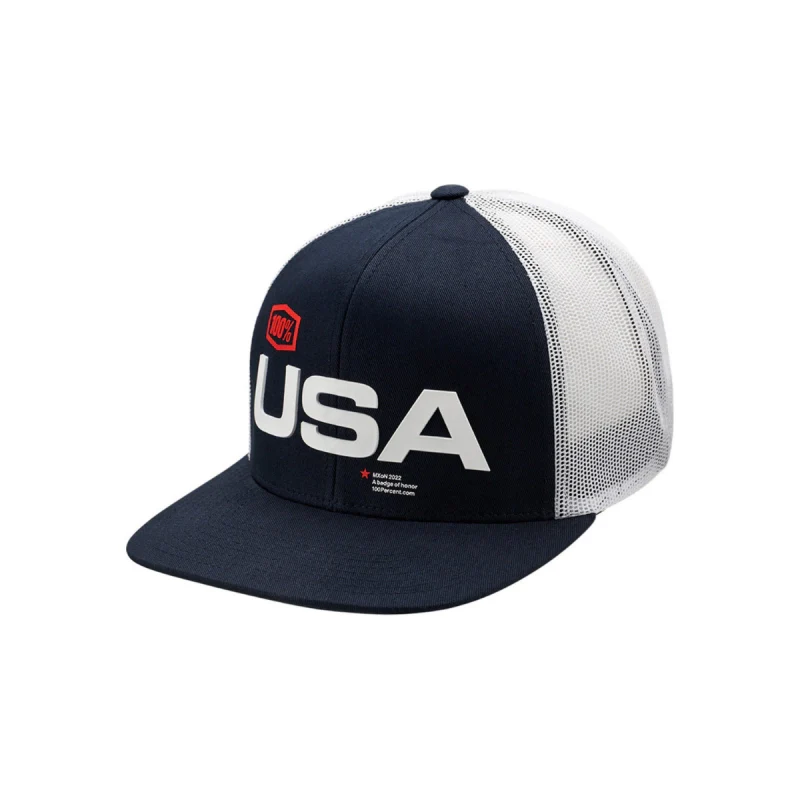 100% Gorro Jockey Mxon Usa Trucker Navy