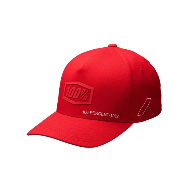 100% Gorro Jockey Shadow Flexfit Red