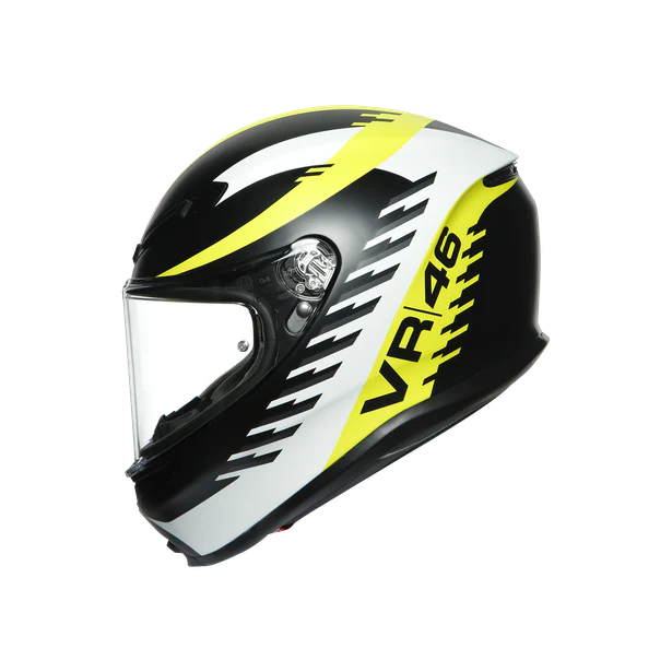 AGV Casco Moto K6 Rapid 46 Negro Matte/Blanco/Amarillo Fluor - Image 4