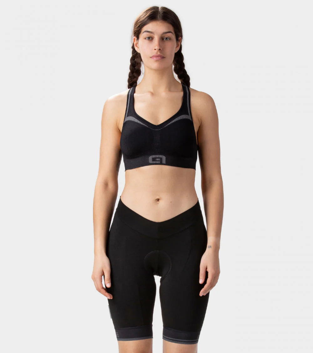 Ale Shorts Solid Classico Ll Neg/Gris Mujer
