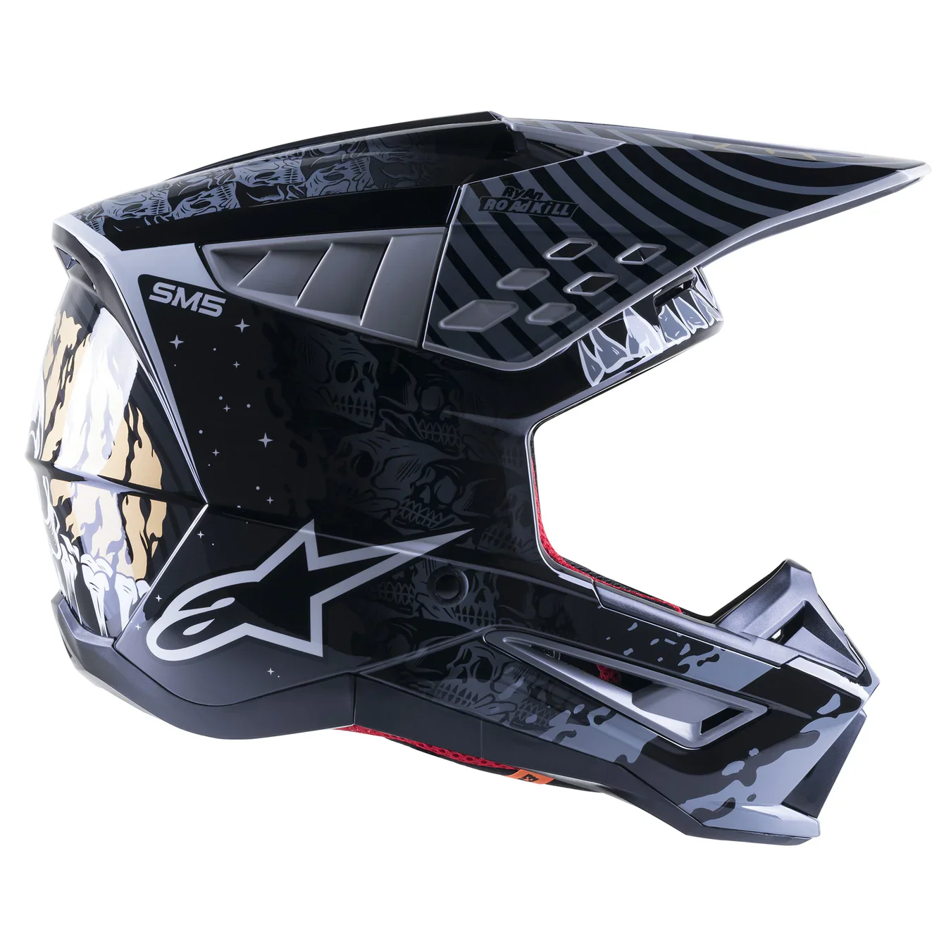 Casco Moto Alpinestars SM5 Solar Flare Negro - Image 3