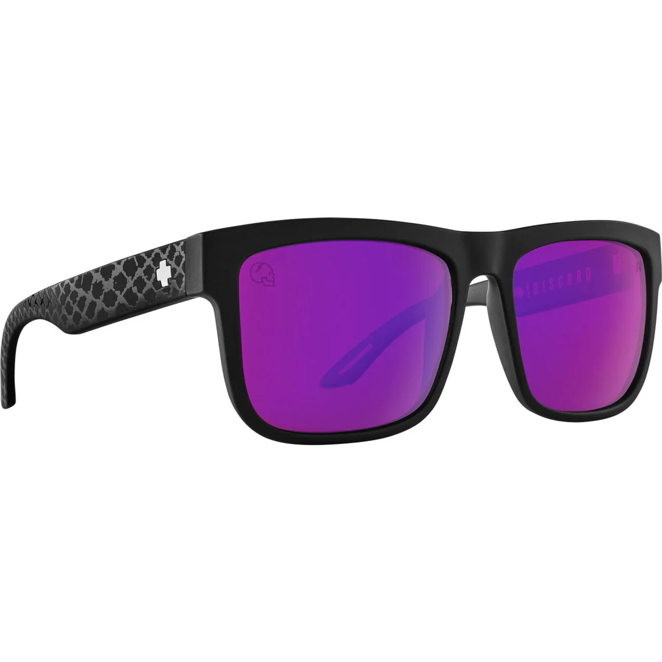 Anteojos SPY+ Discord Slayco Matte Black Viper - Happy Bronze Purple Spectra Mirror