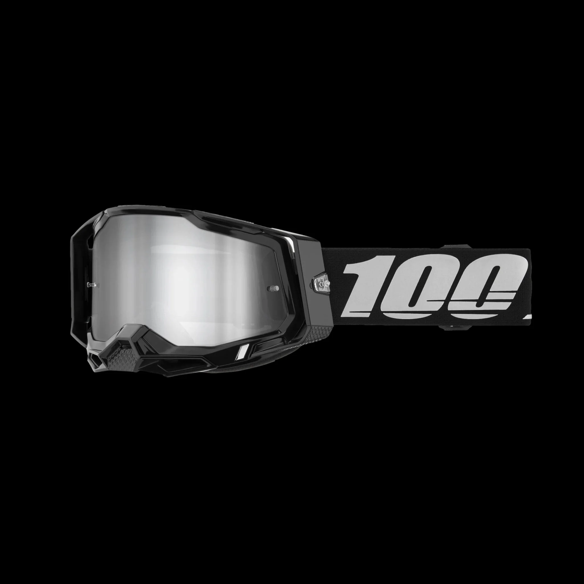 Antiparra 100% Racecraft 2 Black - Mirror Silver Lens