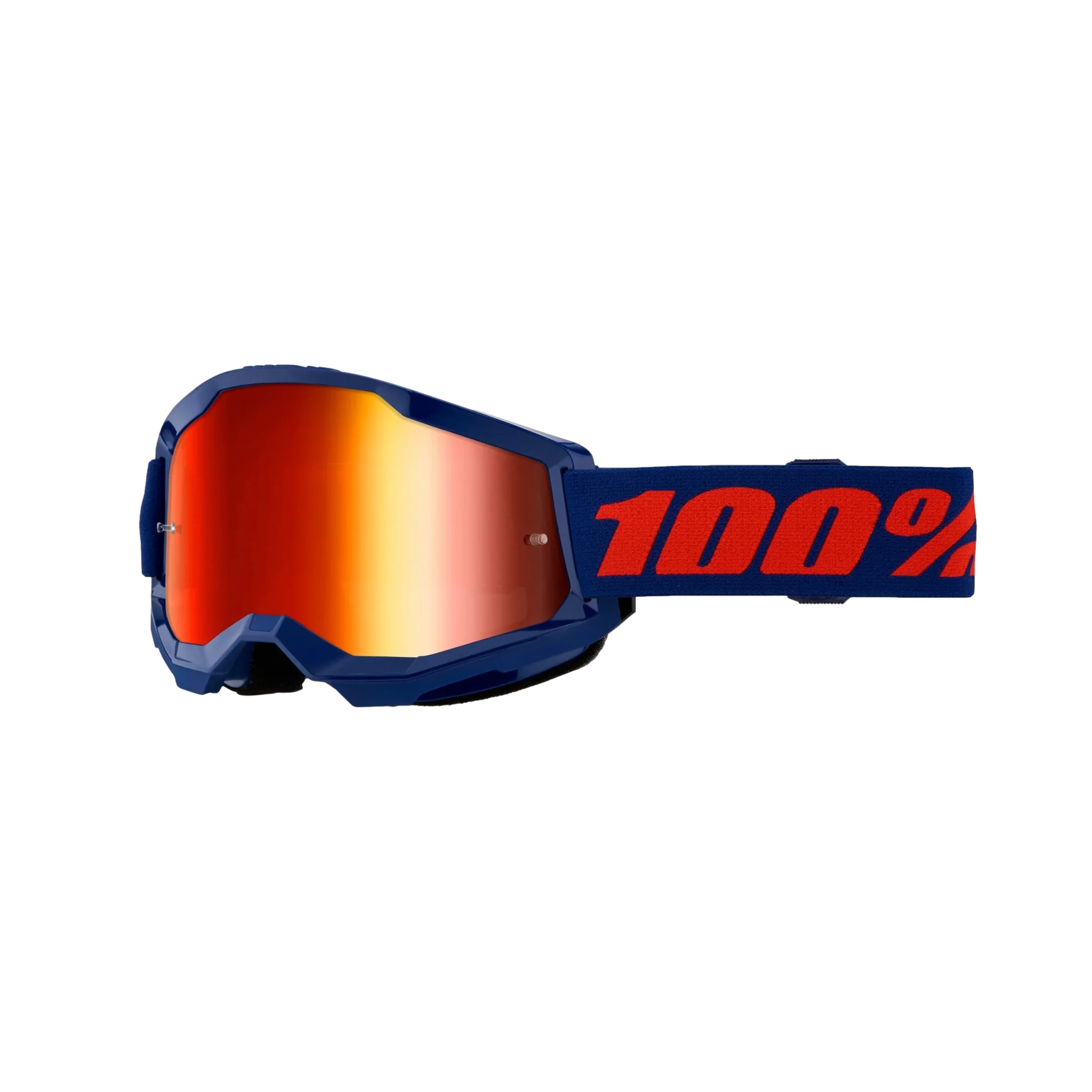 Antiparra 100% Strata 2 Google Navy Mirror Red Lens