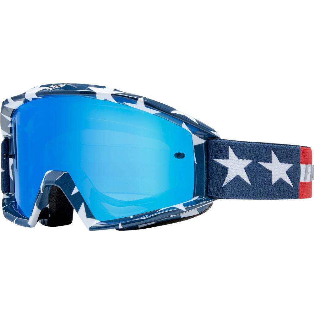 Antiparra Main Stripe Blanco Rojo Azul Fox Racing.
