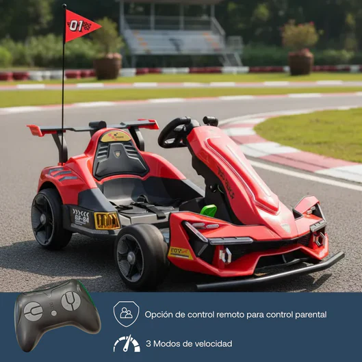 Auto Eléctrico F1 Drift Full Performance Niño Niña Rojo - Image 2