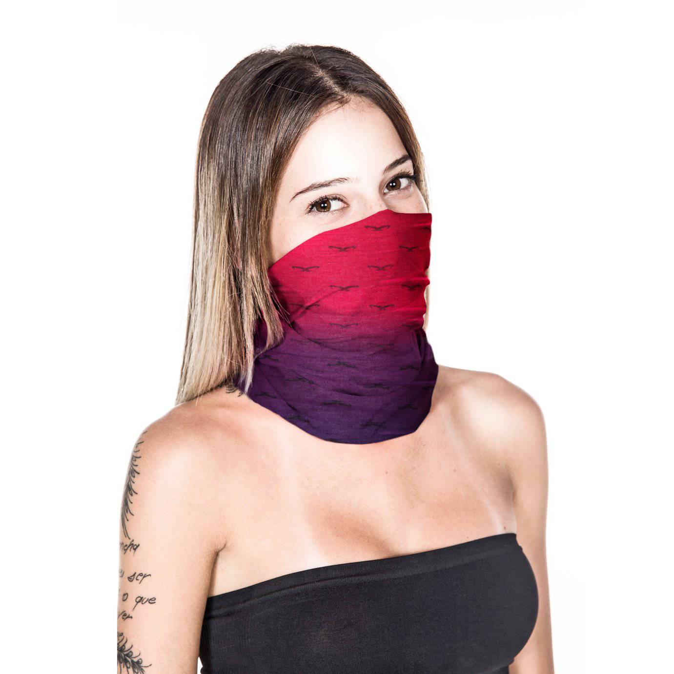Bandana Multifuncional Protección UV E3 - Rosada/Morada