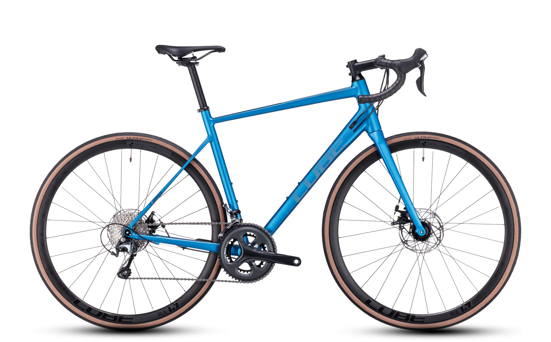 Bicicleta Ruta Cube Attain Race Aro 700c Azul Spectral