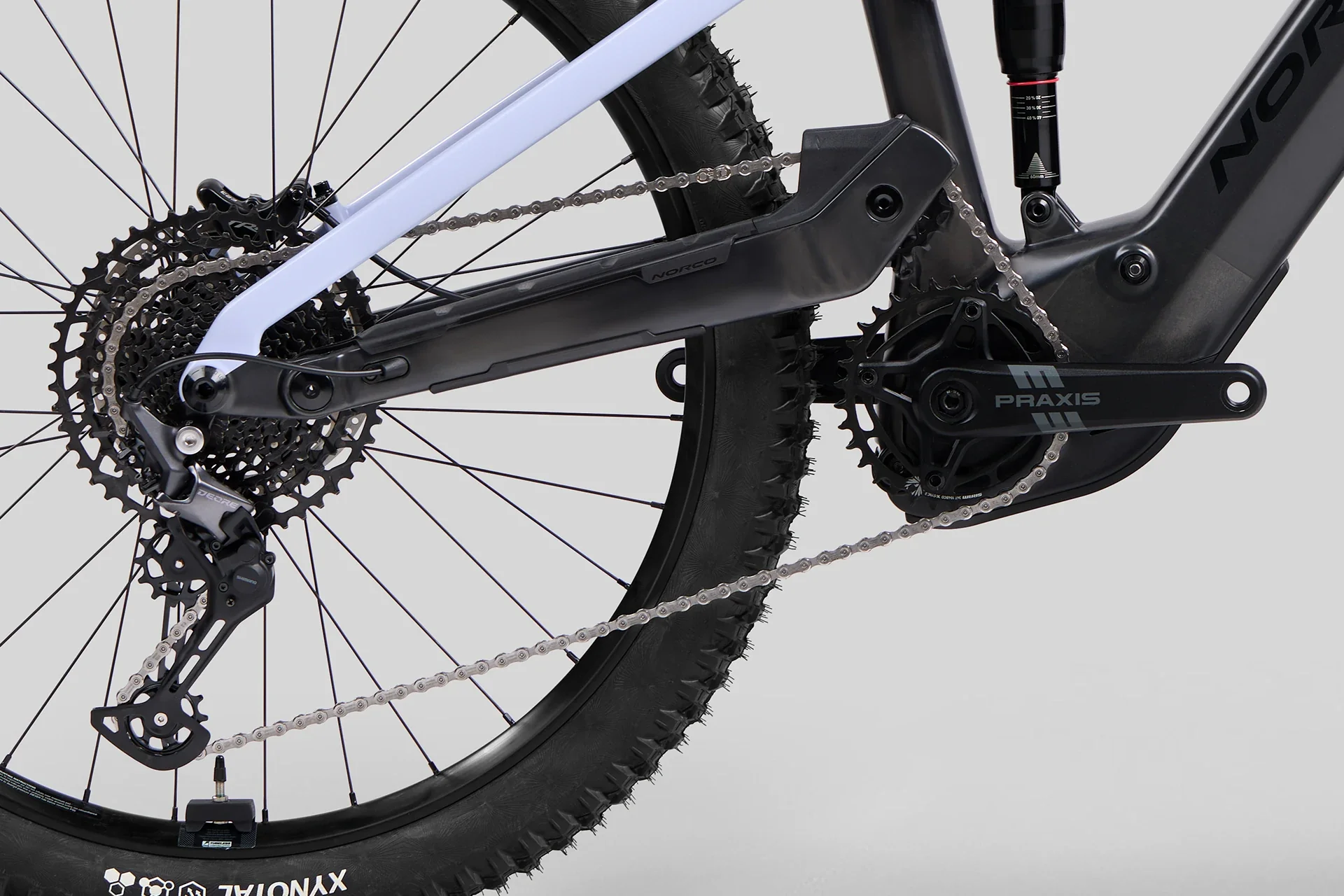 Bicicleta Eléctrica Norco Sight VLT CX C3 Mullet 150mm  Raw Black / Ice White - Image 7