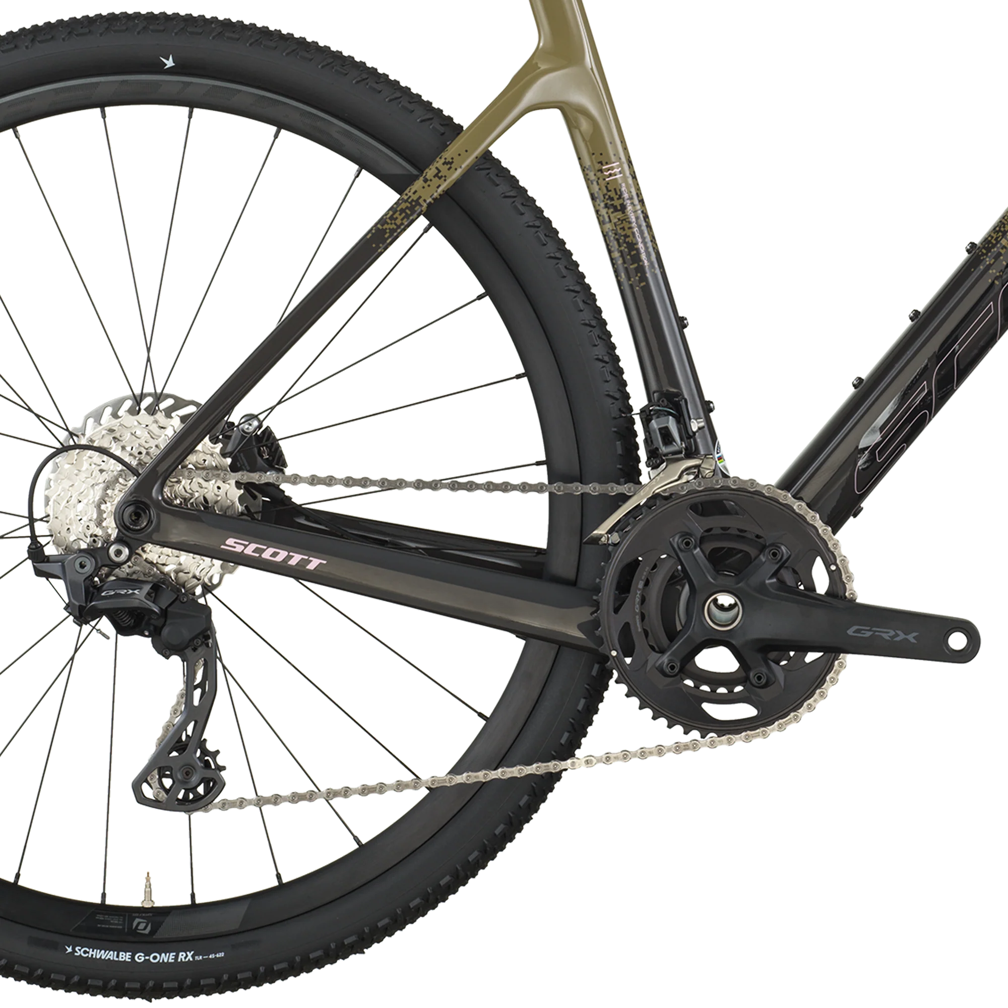 Bicicleta Gravel Scott Addict 40 Kaki Green Carbon Black - Image 4
