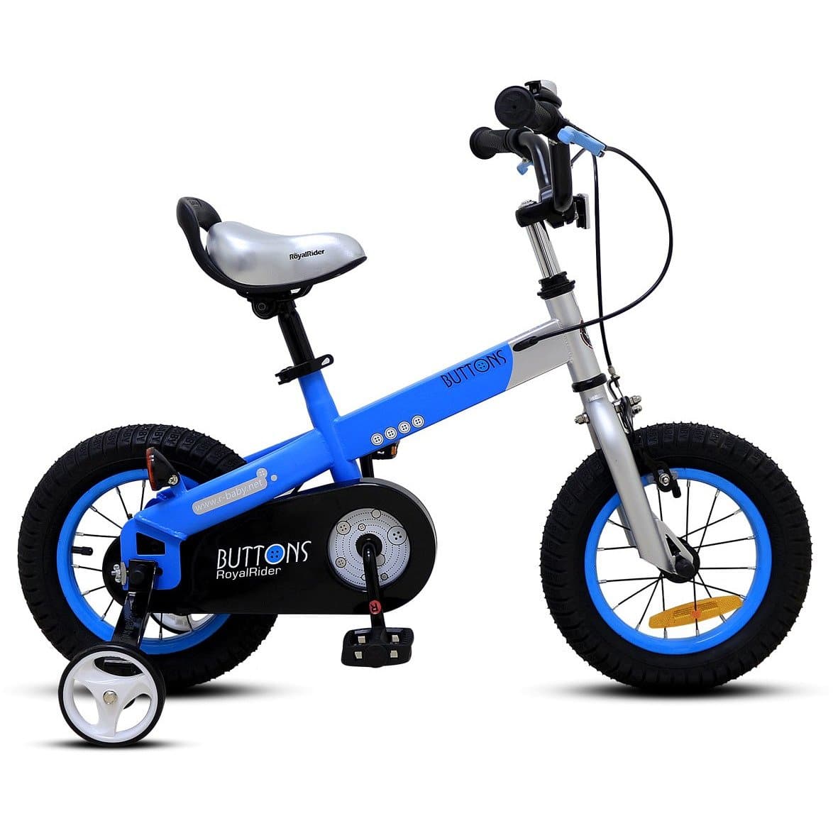 BICICLETA ROYAL BABY - BICICLETA NIÑO ARO 12 MATT BUTTONS AZUL