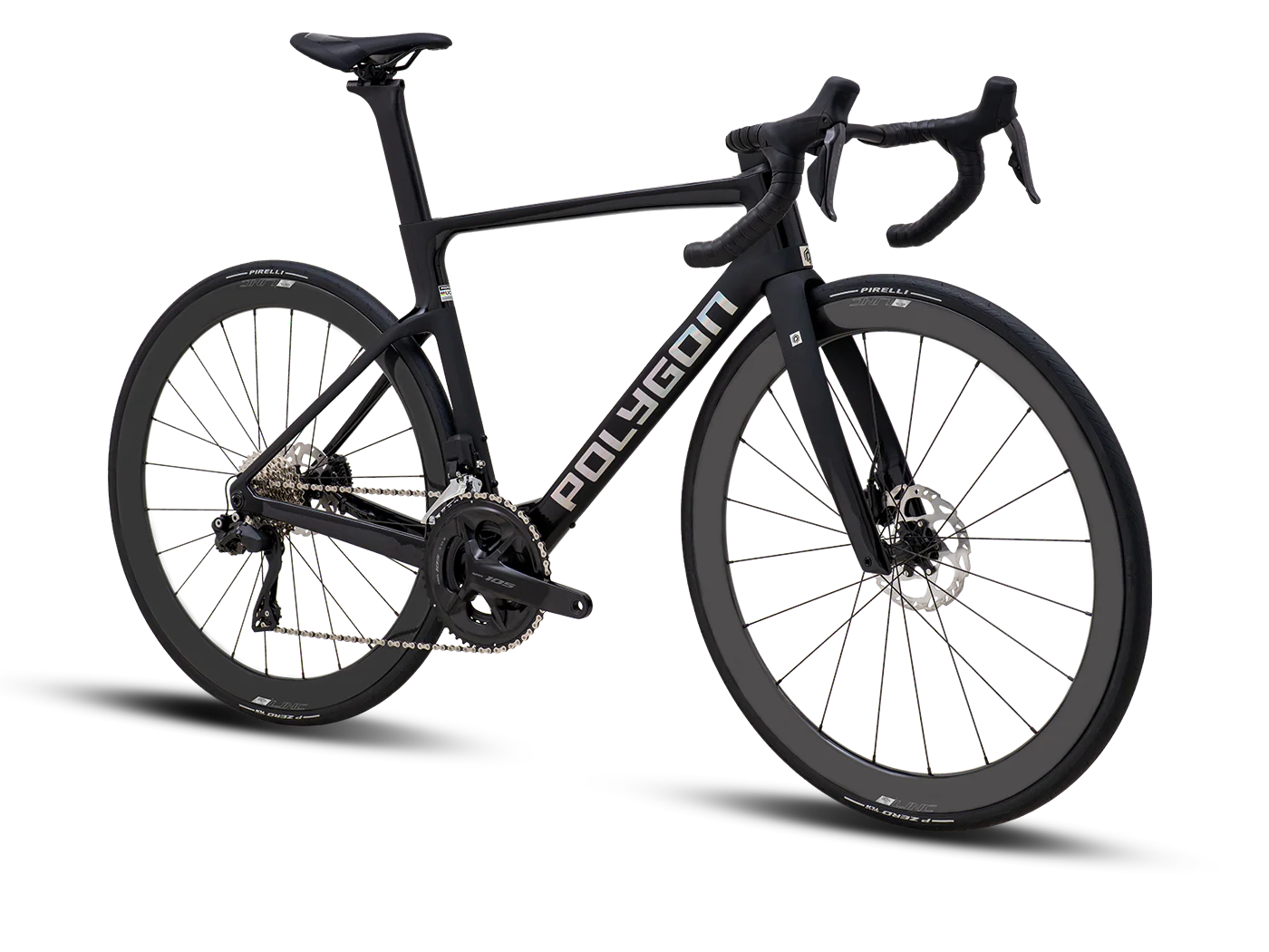 Bicicleta Ruta Polygon HE A7 Di2 Black Phantom - 105 Di2 + Carbon Wheels - Image 2