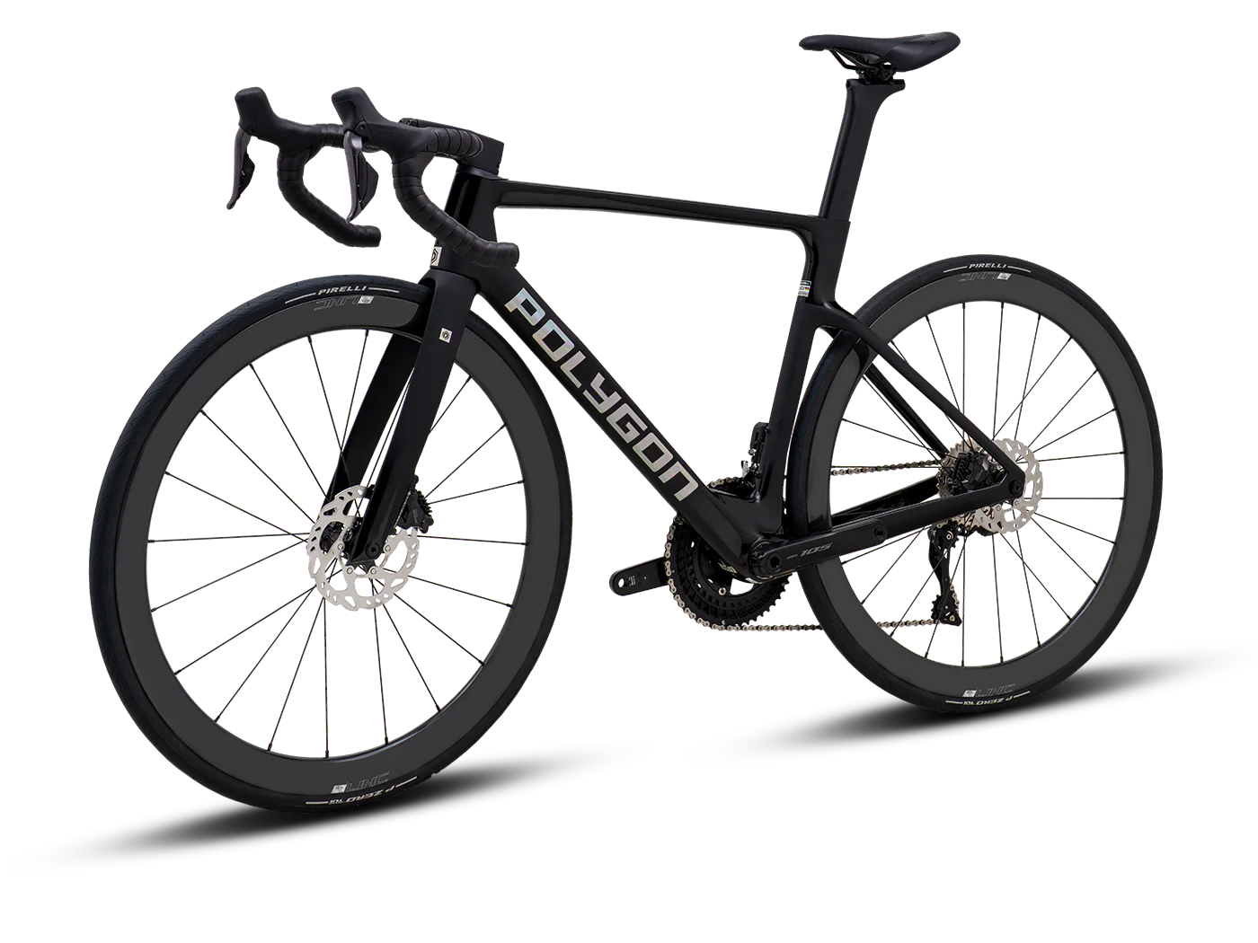 Bicicleta Ruta Polygon HE A7 Di2 Black Phantom - 105 Di2 + Carbon Wheels - Image 4