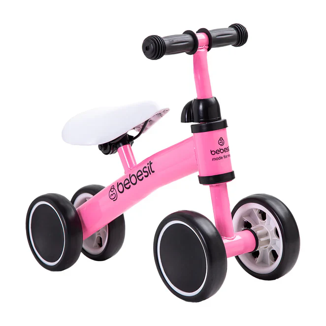 Bicicleta Triciclo Aprendizaje 4 Ruedas XT02 Rosa Bebesit - Image 3