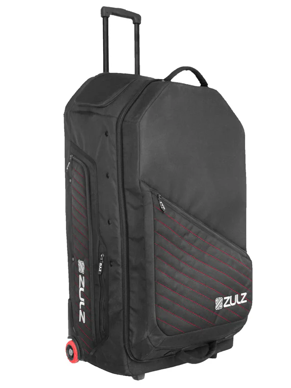 Bolso Moto Zulz  Zeus Costuras Rojo Con Ruedas