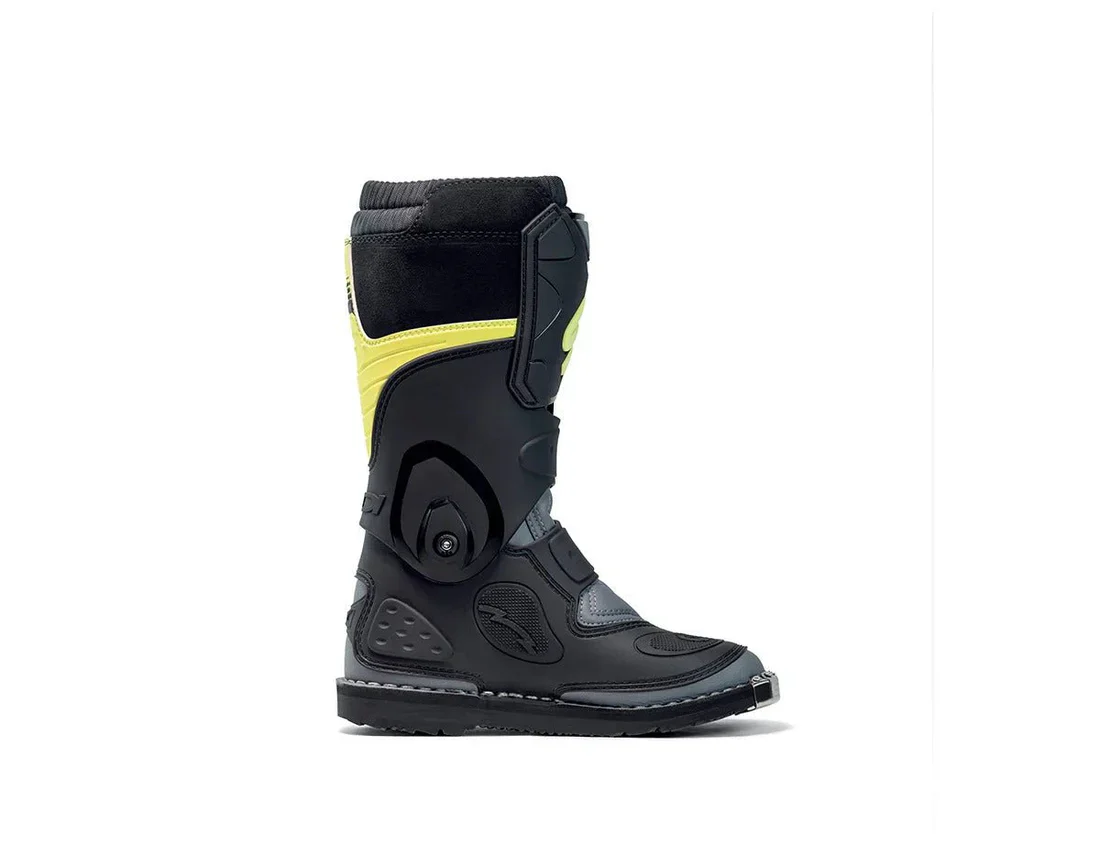 Bota de Moto Sidi Flame Black Lime Gray - Image 4