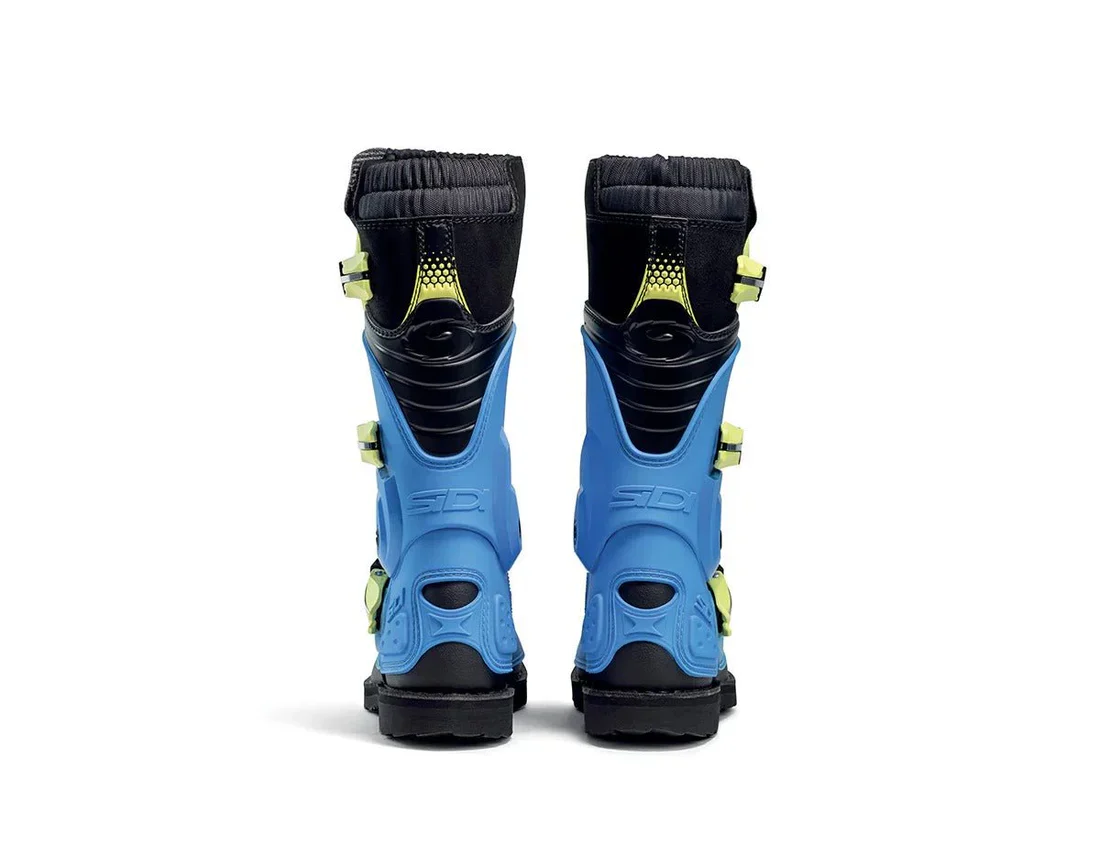 Bota de Moto Sidi Flame Light Blu Lime Nero - Image 3