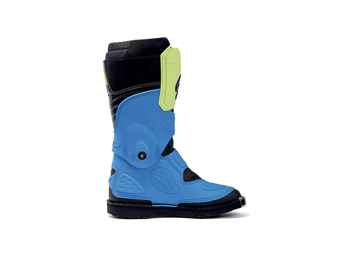 Bota de Moto Sidi Flame Light Blu Lime Nero - Image 4