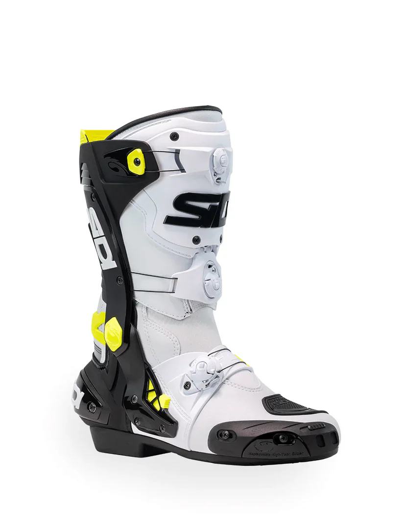 Bota de Moto Sidi Rex White Black Yellow