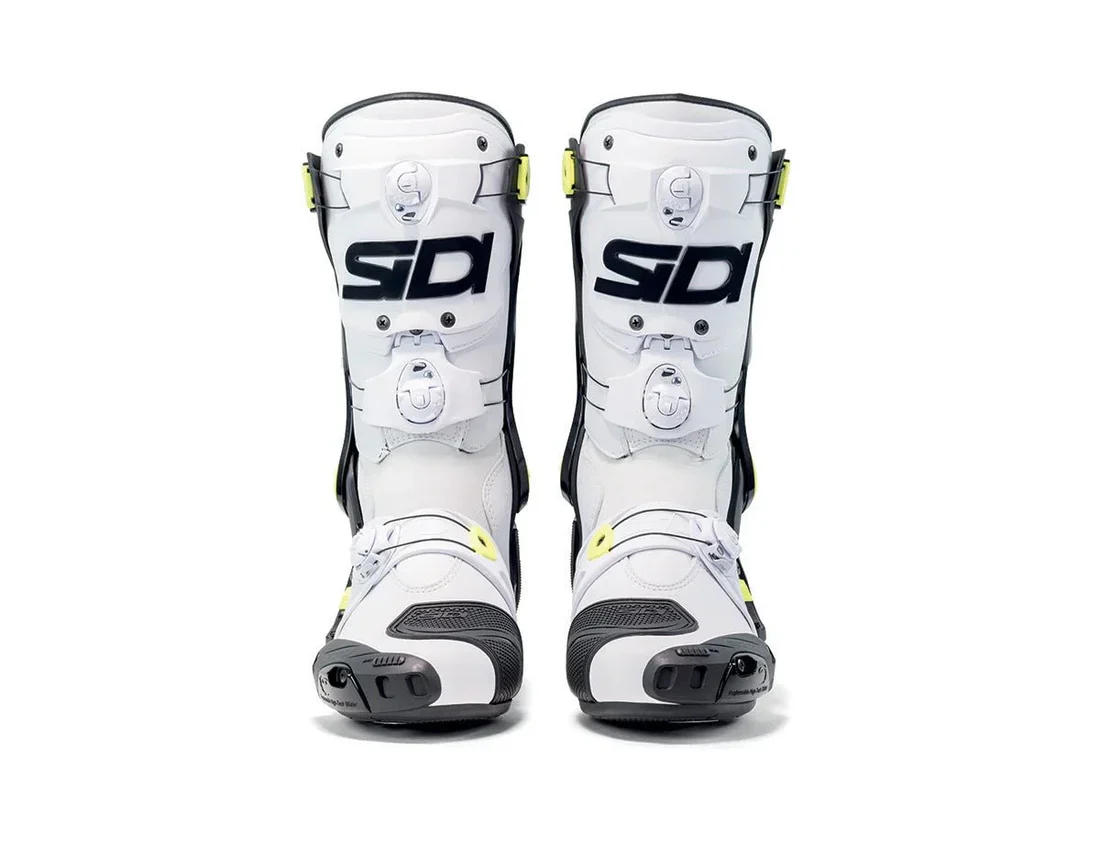 Bota de Moto Sidi Rex White Black Yellow - Image 2