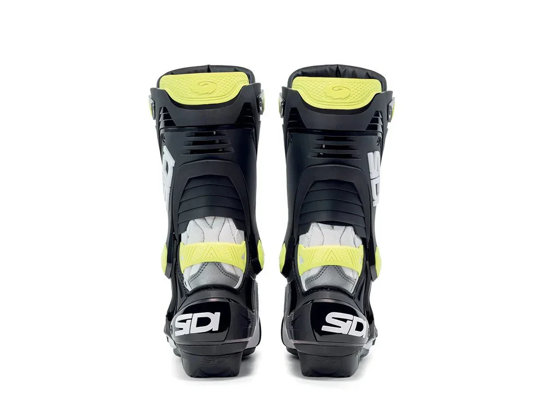 Bota de Moto Sidi Rex White Black Yellow - Image 3
