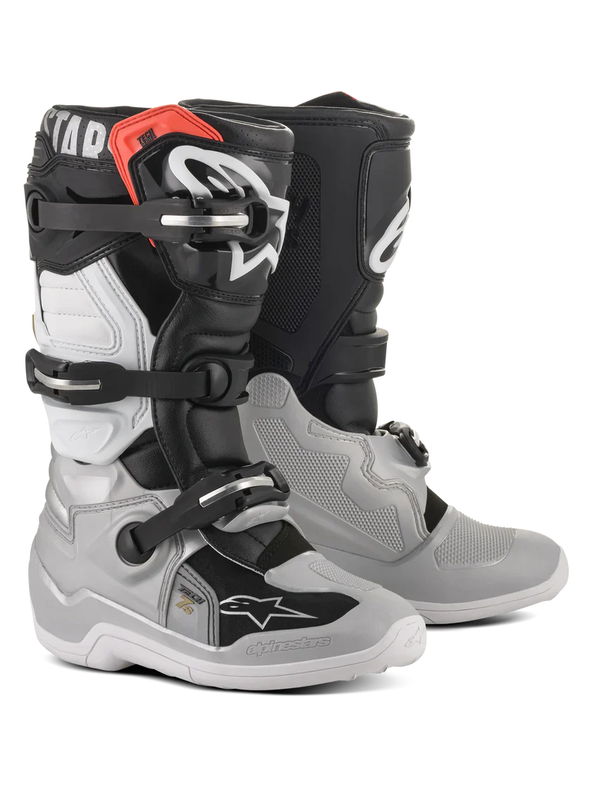 Botas de Moto Alpinestars  Tech 7 Juveniles Negro Plata