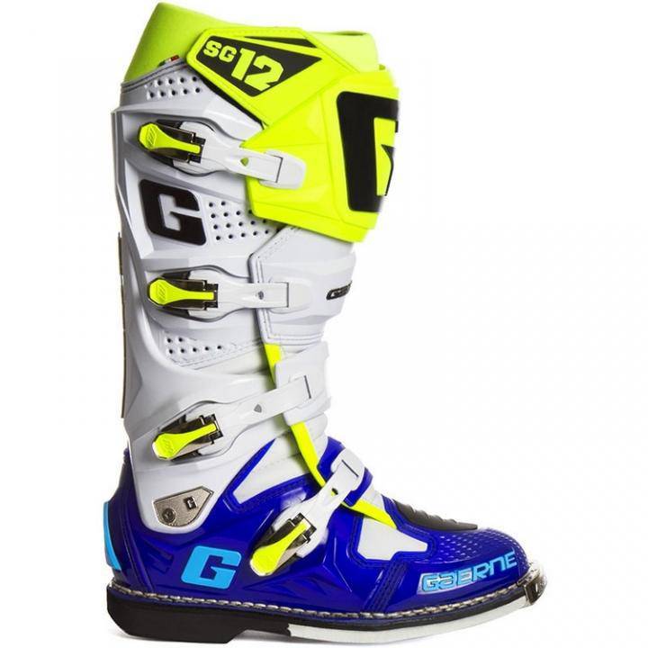 Botas de Moto Sg-12 Azul Blanco Fluor Gaerne - Image 2
