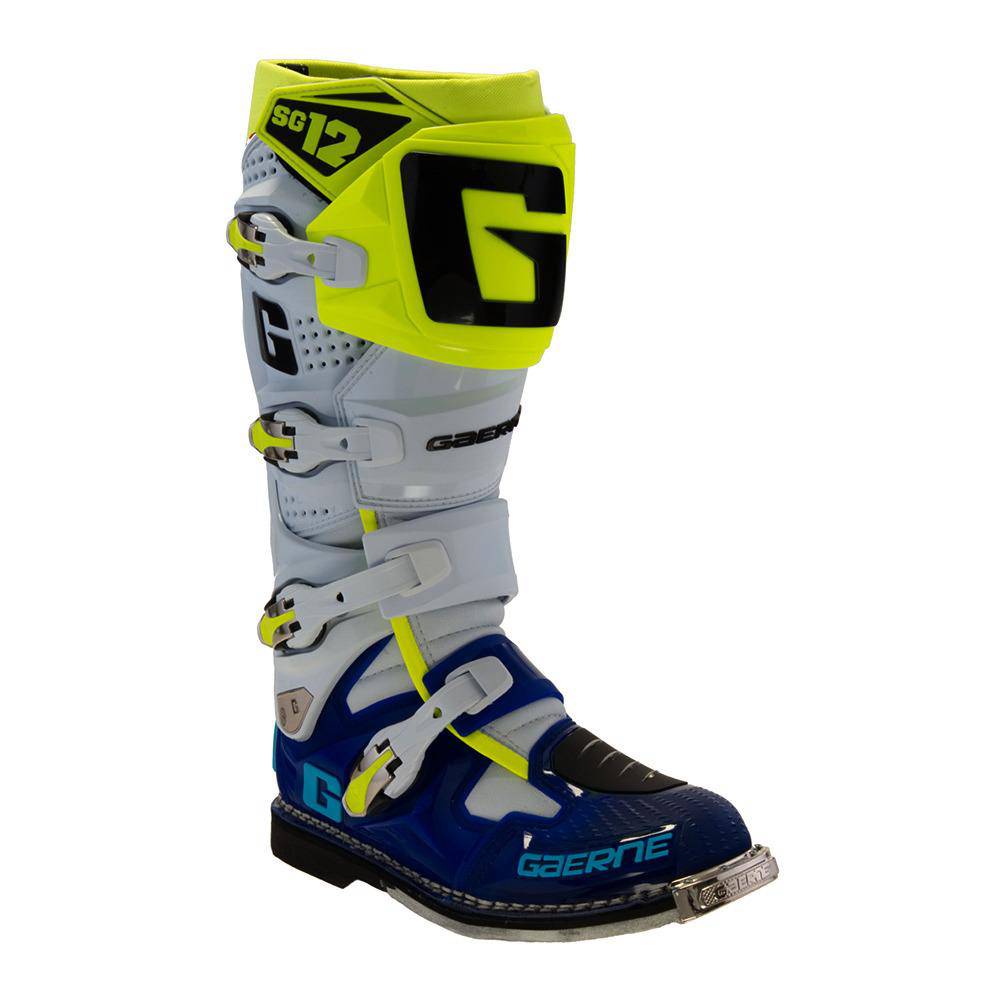 Botas de Moto Sg-12 Azul Blanco Fluor Gaerne - Image 4