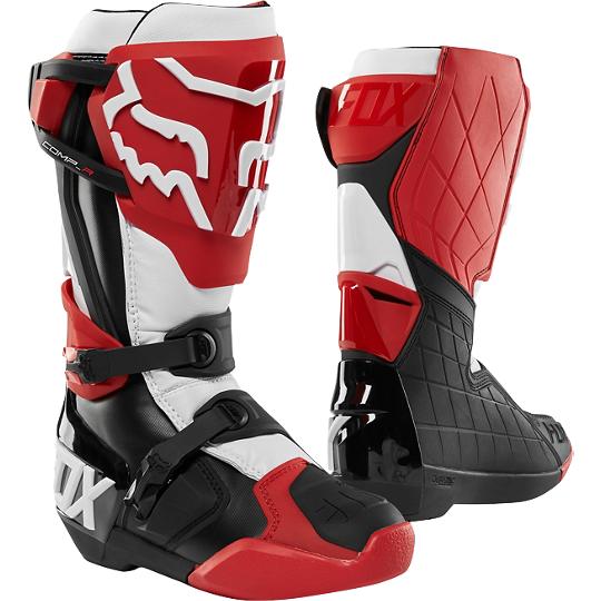 Botas Moto Comp R Rojo Negro Blanco Fox Racing-