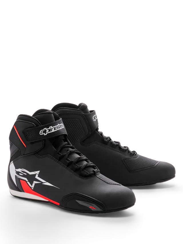 Botas Moto de Calle Alpinestars Sektor Negro/Rojo Fluor