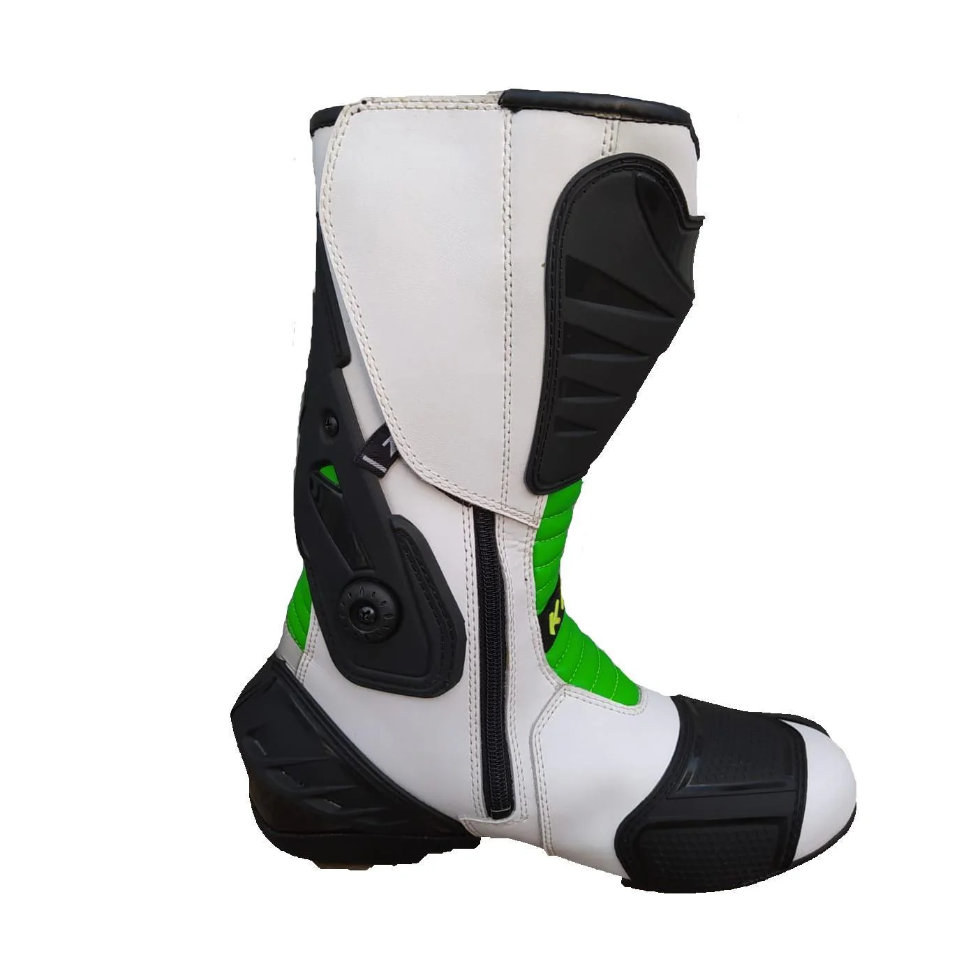 Botas Moto Kuwait Fluor Negro/ Verde Fluor KMZ - Image 3
