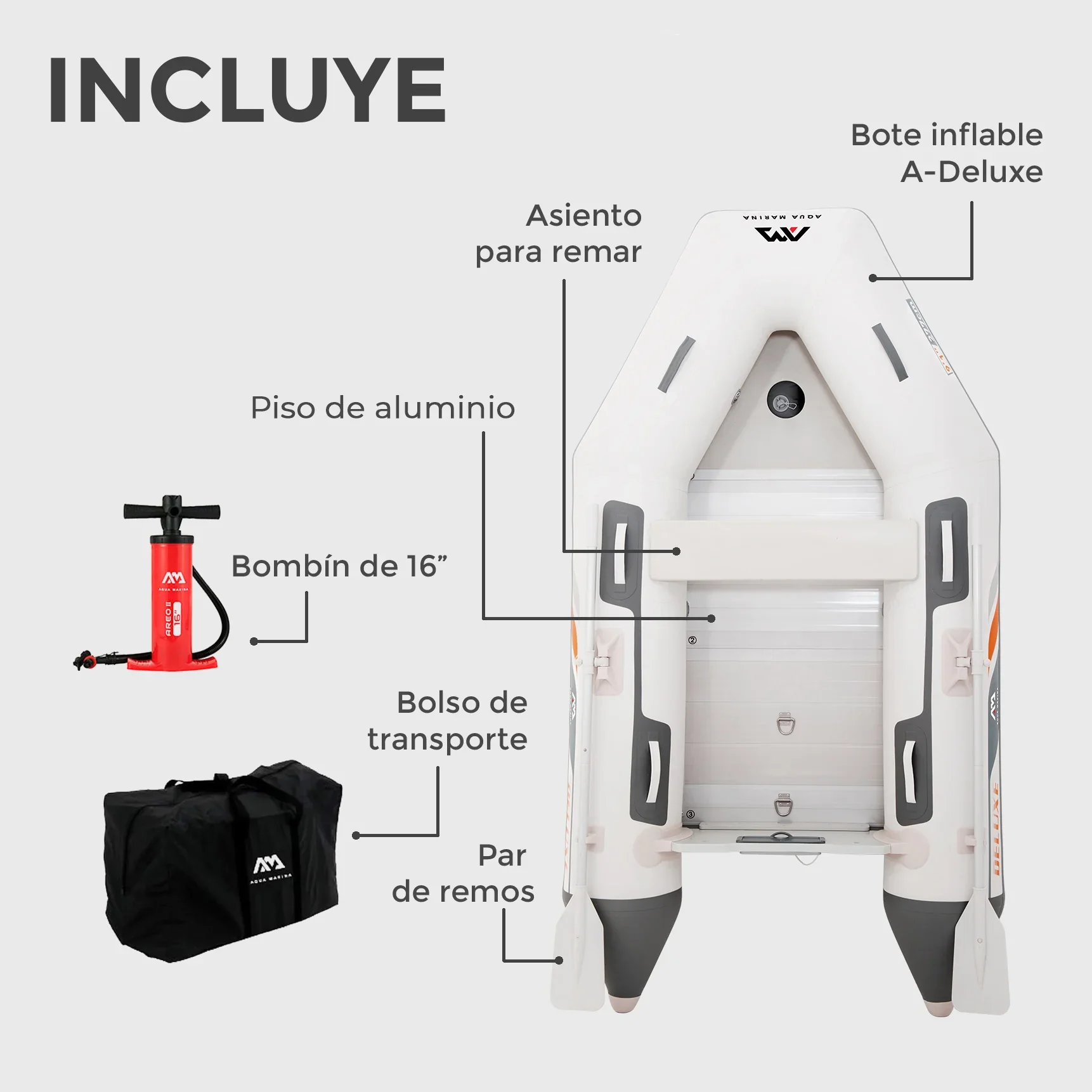 Bote Inflable Aqua Marina Deluxe 2.7M - Image 4
