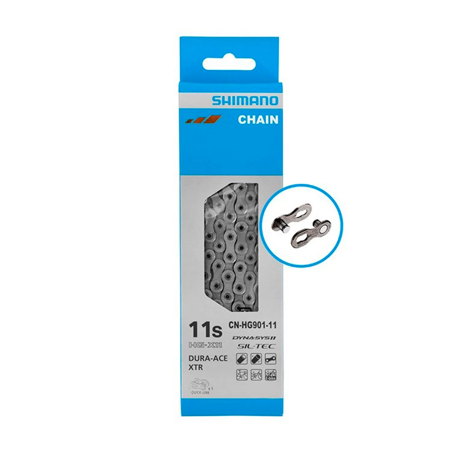 Cadena Cne800011 Shimano 138Links Hg-X 11 Vel Quick-Link Empaque