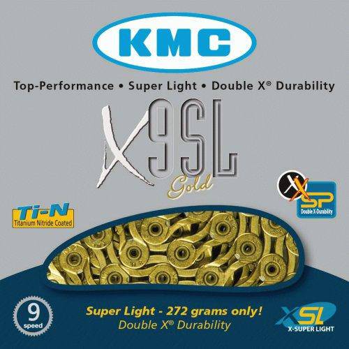 Cadena Ultralight X9sl 1/2" X11/28 Dorada 9v Kmc