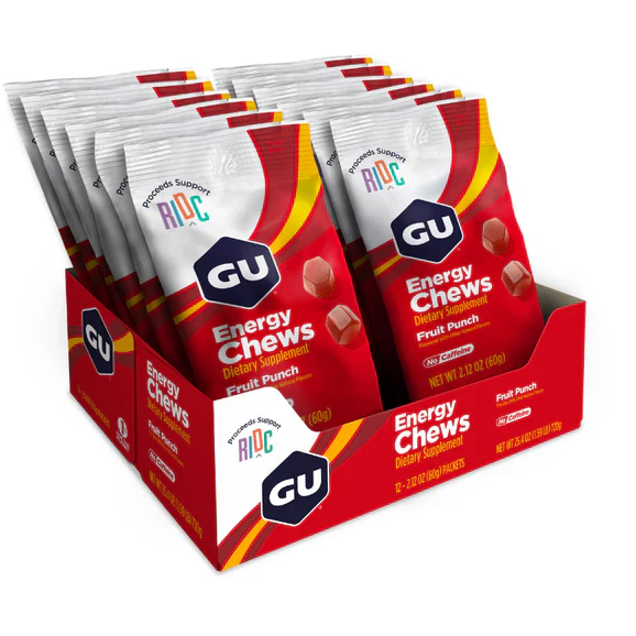 Caja de Gomitas Gu Energy Chews Fruit Punch (12 Unidades)