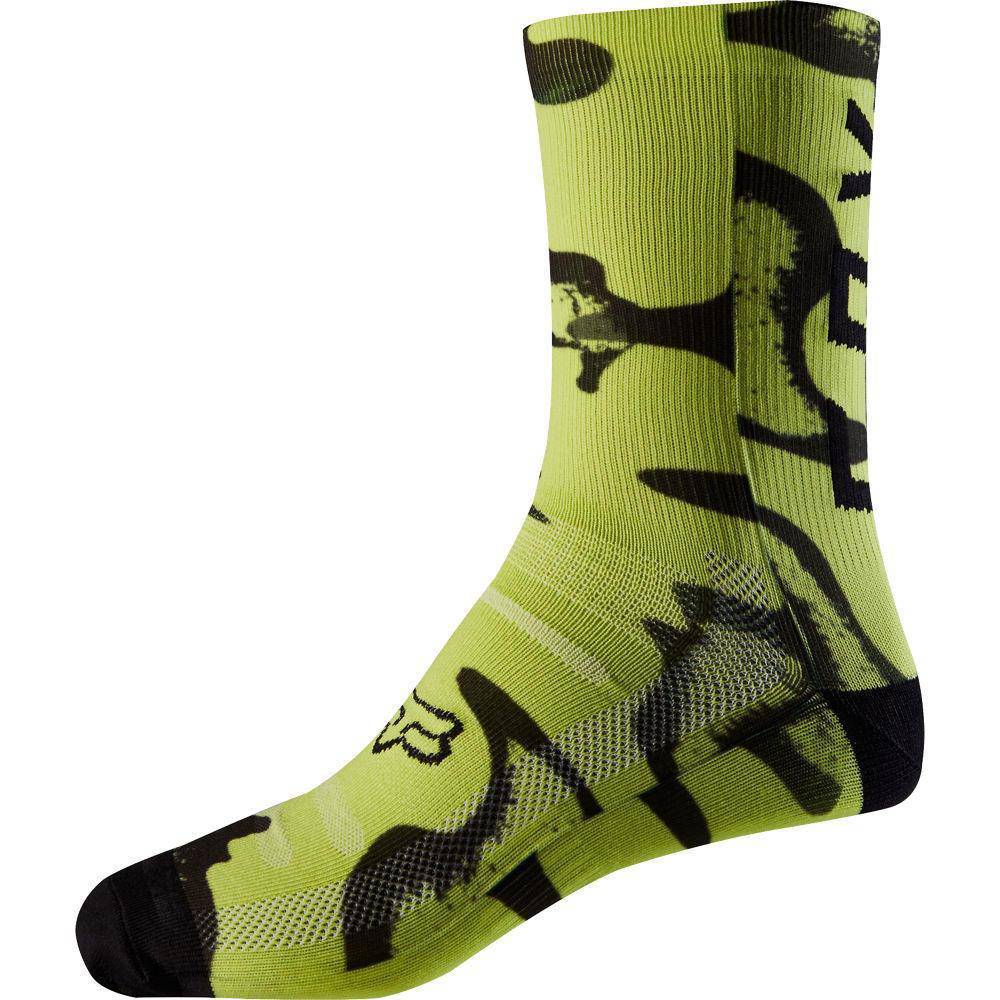 Calcetines Bicicleta M 8" Print Amarillo Fox Racing.