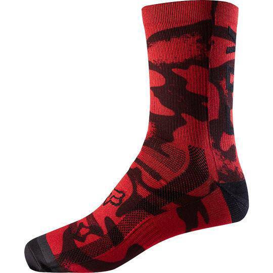 Calcetines Bicicleta M 8" Print Rojo Fox Racing.