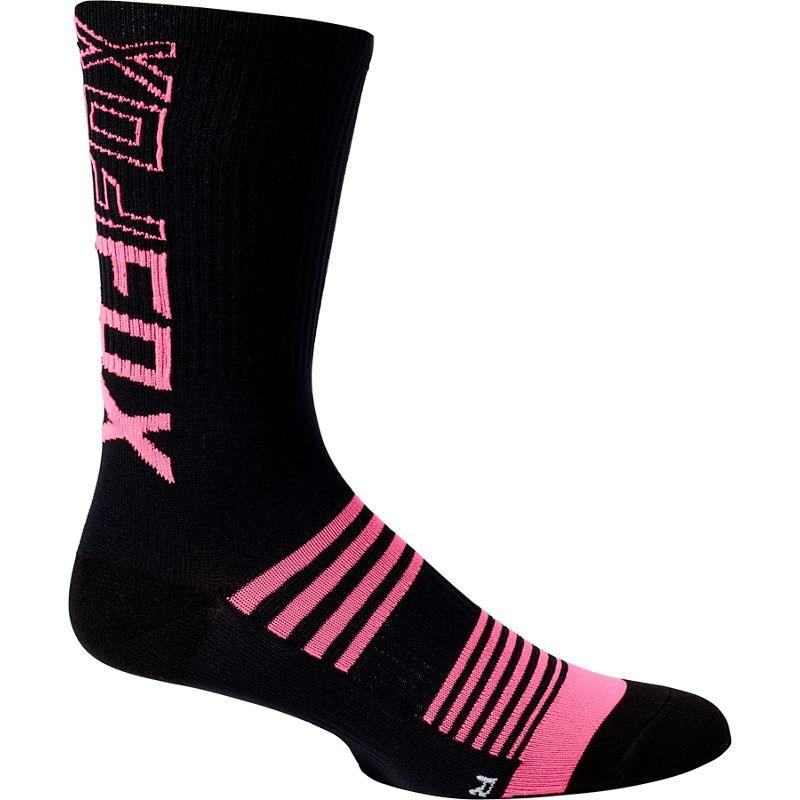 Calcetines Bicicleta Mujer Ranger 8 Negro/Rosado Fox Racing