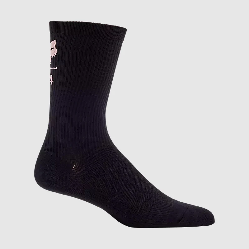 Calcetines Bicicleta Ranger 8" 74 Negro/Rosado Fox