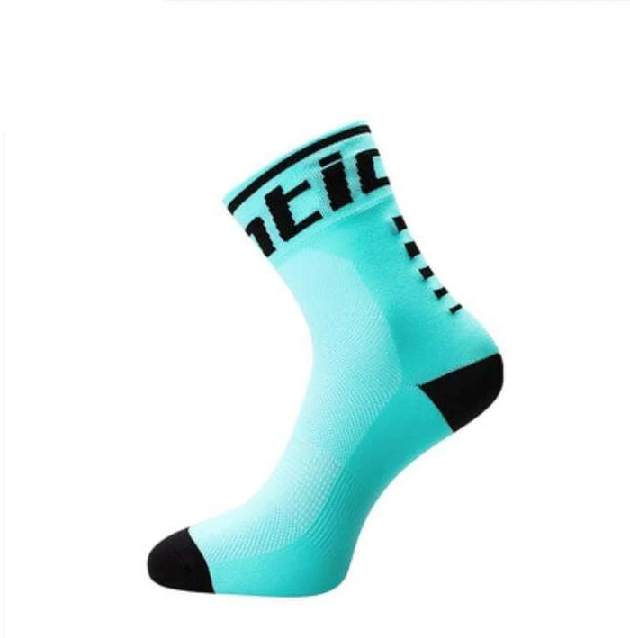 Calcetines Ciclismo Celeste/Negro Santic