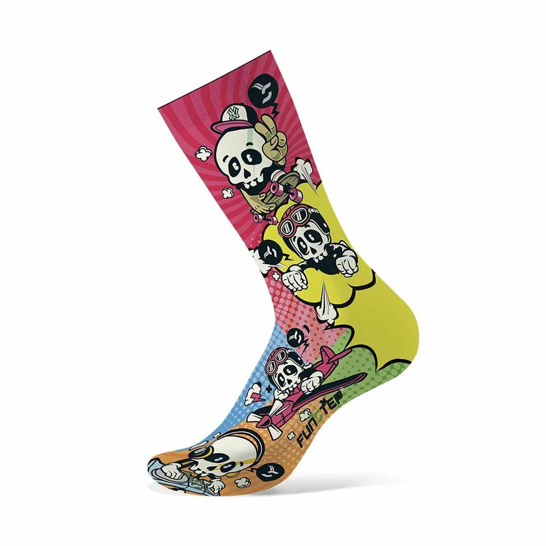Calcetines Ciclismo Dibujos Calaveras Funstep