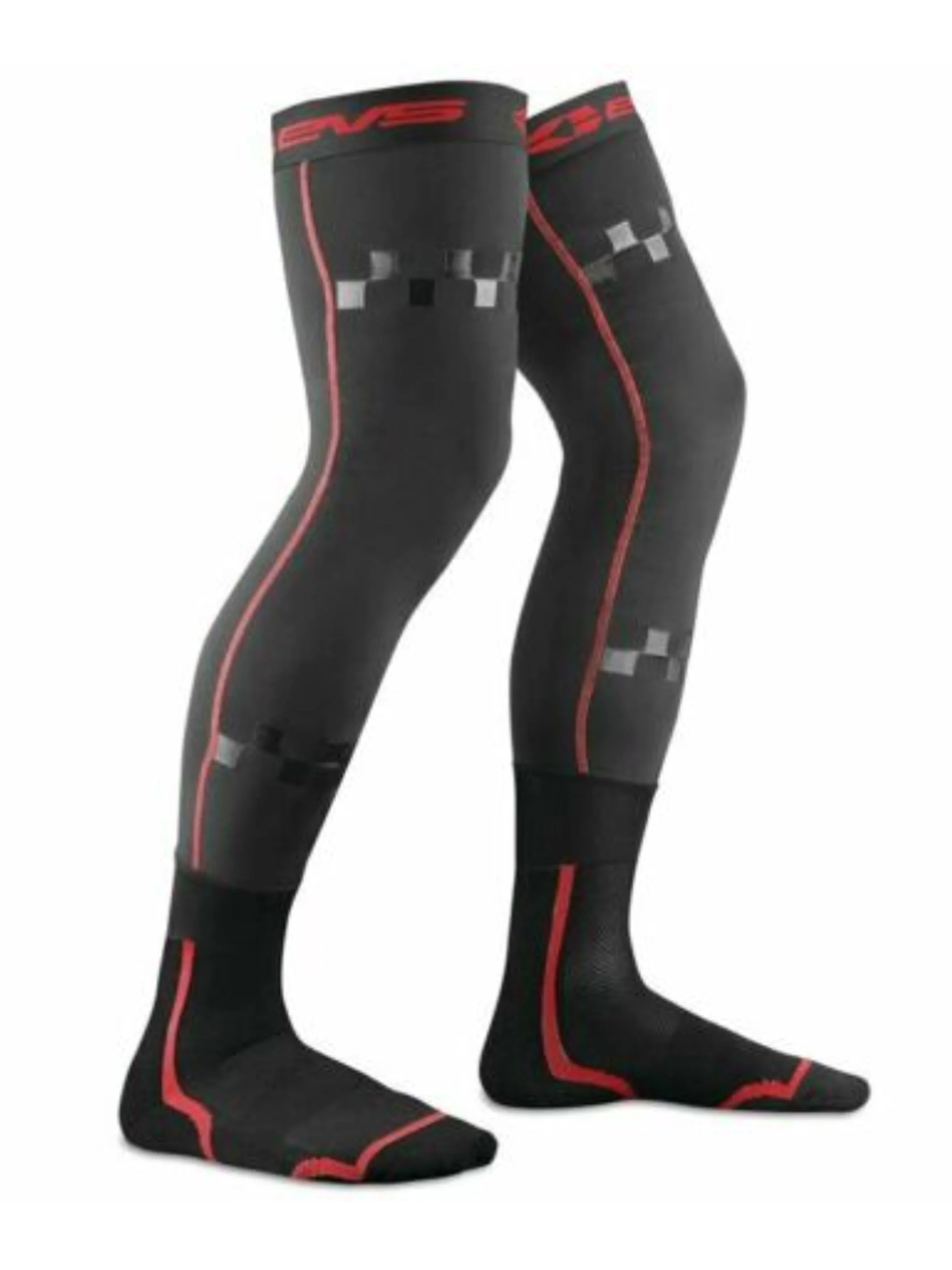 Calcetines de moto EVS fusion sleeve negro/rojo