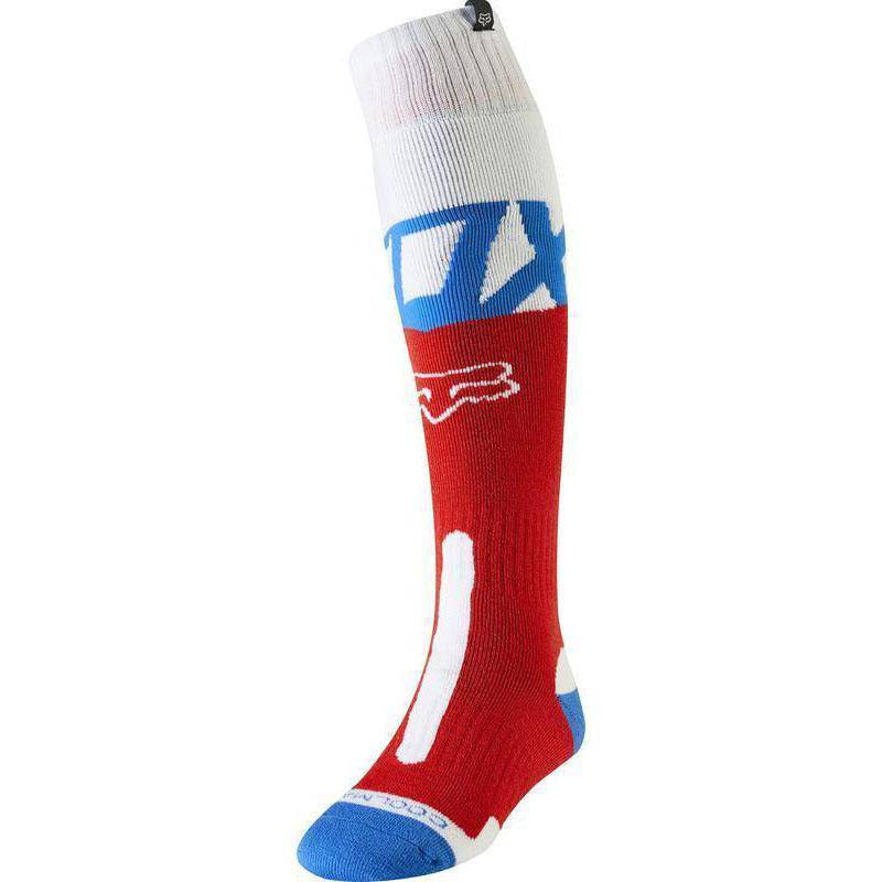 Calcetines Moto Coolmax Thick - Kila Azul/Rojo Fox Racing