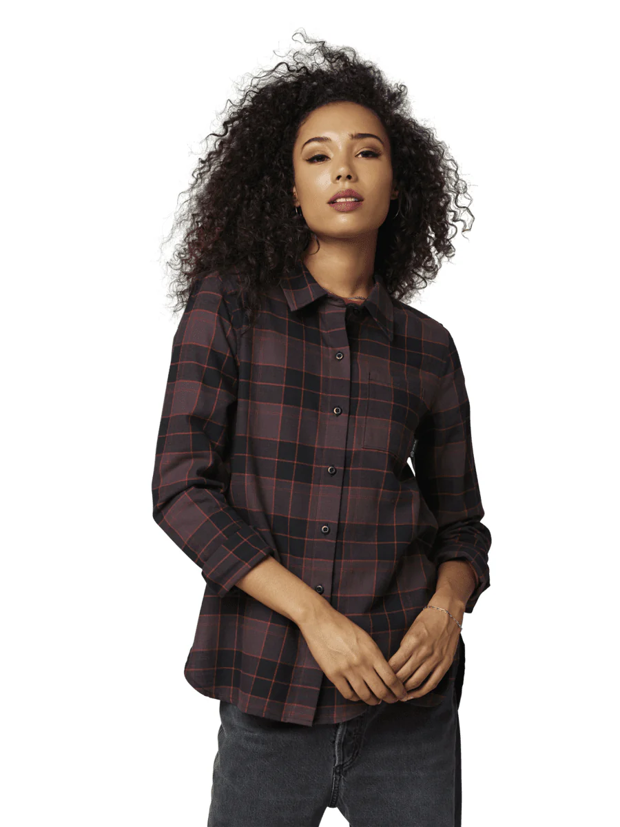 Camisa Lifestyle Mujer Pines Morado Fox - Image 2