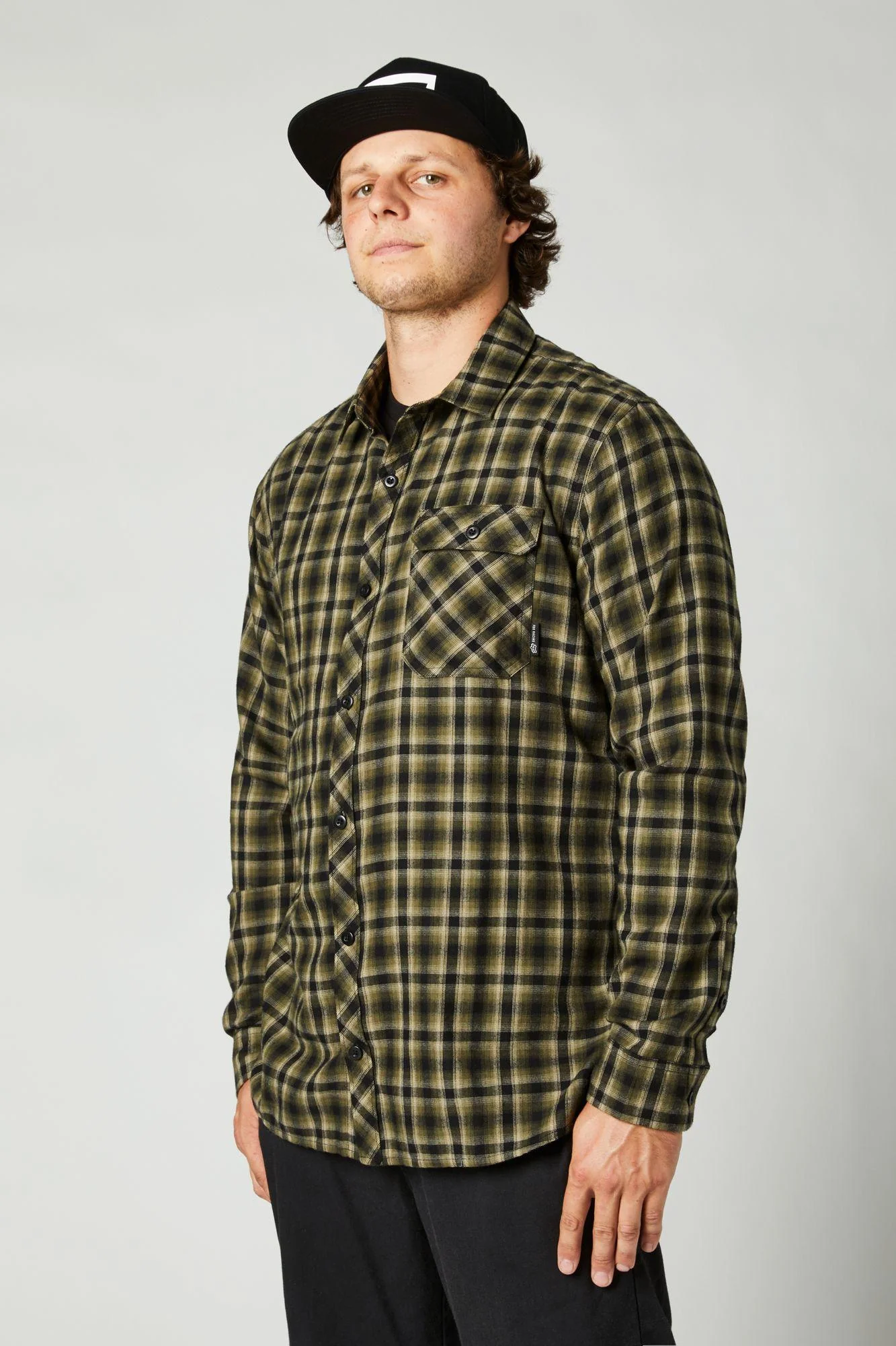 Camisa Lifestyle Reeves Verde Olivo Fox Racing - Image 3