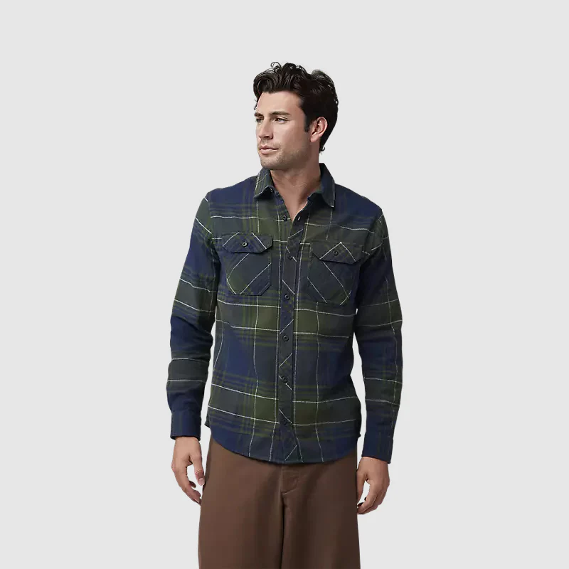 Camisa Lifestyle Traildust Azul/Verde Fox - Image 3